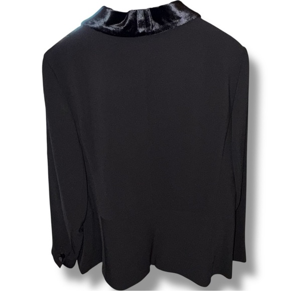 NWT TALBOTS STRETCH CREPE TUXEDO BLAZER - Black Velvet 16W - Picture 5 of 16